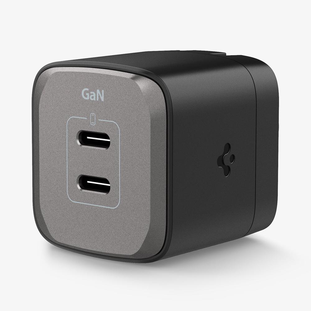 Spigen ArcStation™ Pro GaN Dual Port | 30W Usb-C Wall Charger MIdnight BlACK | LMPK-19273