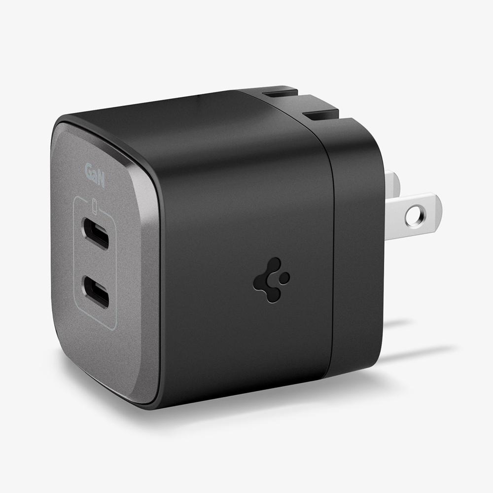 Spigen ArcStation™ Pro GaN Dual Port | 30W Usb-C Wall Charger MIdnight BlACK | LMPK-19273